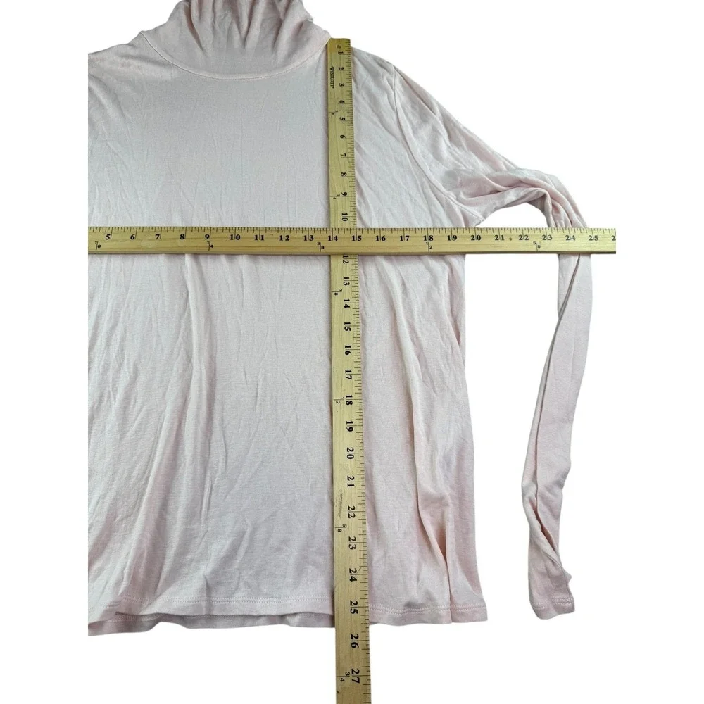Eileen Fisher Shirt Womens Large Pink‎ Cowl Neck Organic Cotton Lyocell Blend